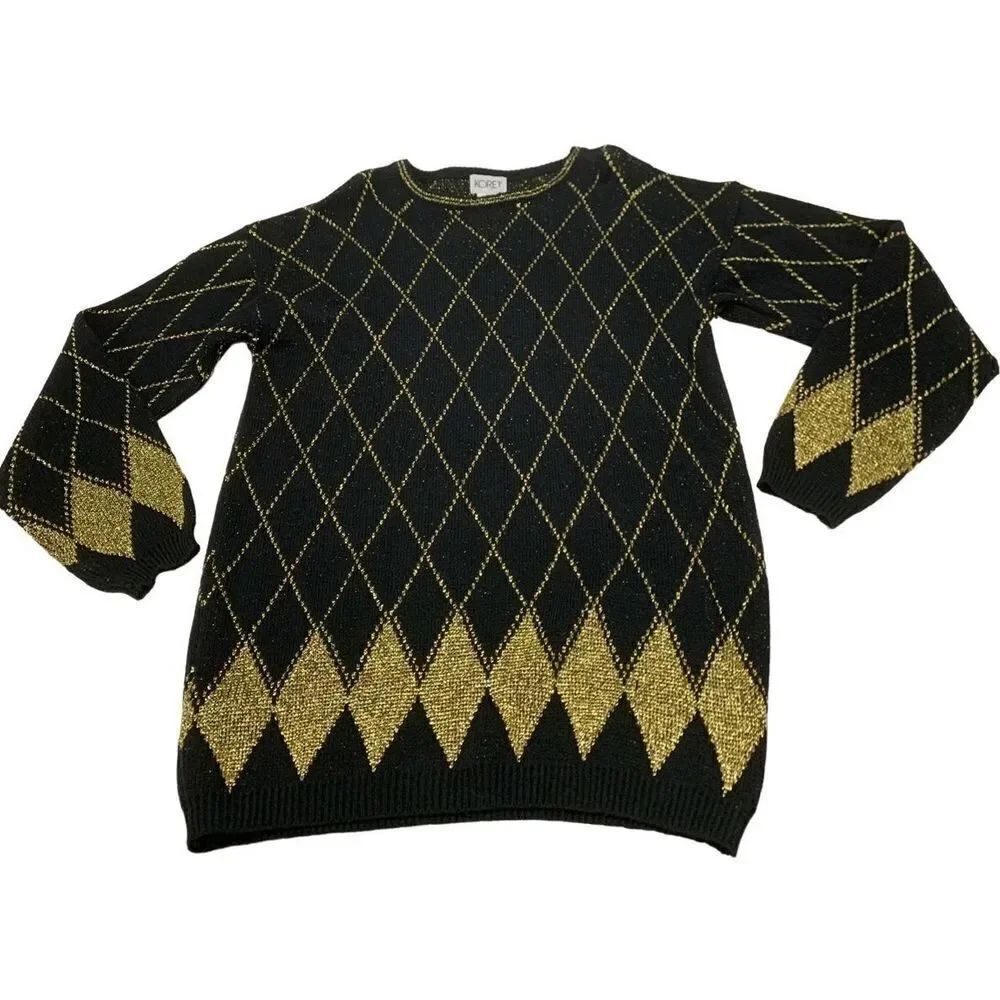 Vintage Argyle Patterned Sweater